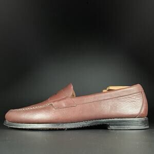 Brooks Brothers Men’s 10 D Brown Leather Slip On Casual Penny Loafer Dress Shoes